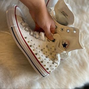 High top converse studded